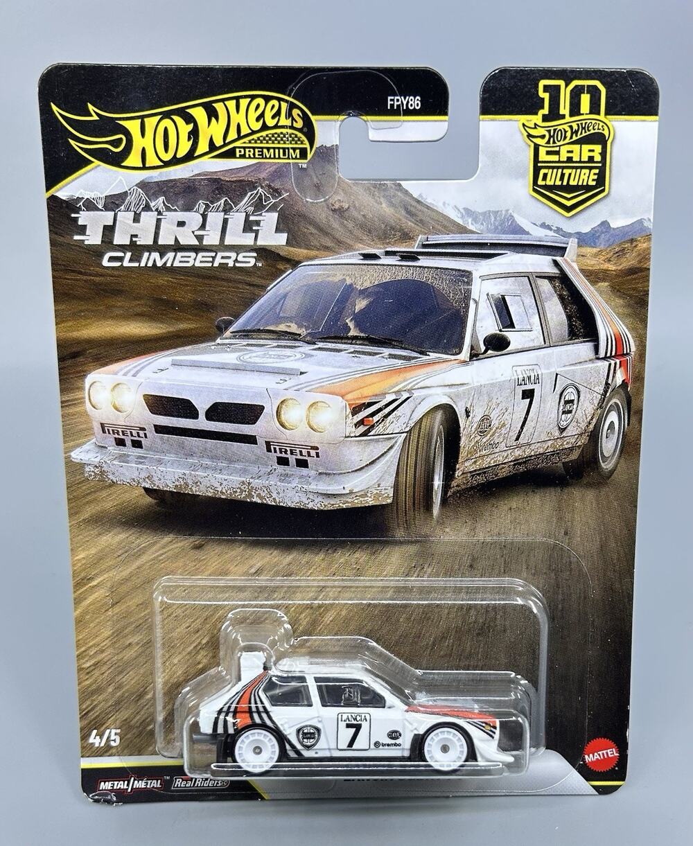 Hot Wheels Premium LANCIA Delta S4 Thrill Climbers White 1:64 Diecast Mattel NOC